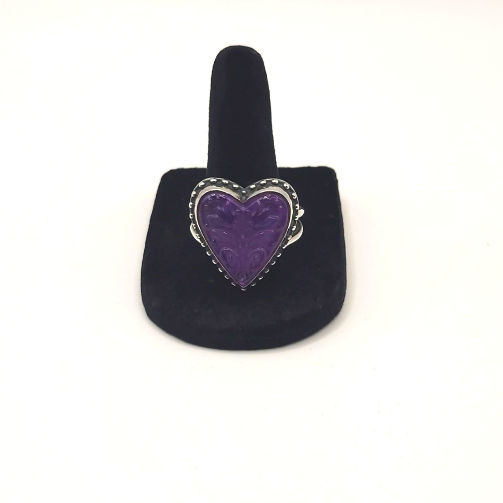 James Avery Sculpted Heart and Tulips Layered Gemstone Ring Retiring Size 8